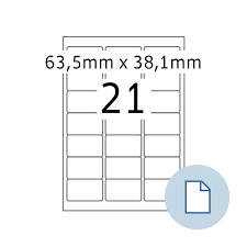 LABELS A4 63,5X38,1MM (100 SHEETS)