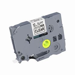 TAPE TZ131 12MM BLACK ON CLEAR 8M