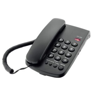 Specification:
Color: black/white
Material: ABS
MUTE
Pause
Flash
Redial
P/T model
Ringer(HI/LOW)
Mechanical Lock
Wall mountable
Curves: 4 cores
Straight line: 2 cores
Product Size: 21 * 13 * 4.5cm

No need for battery, eco-friendly and energy-saving.
With Mute/ Pause/ Flash/ Redial function.
P/ T Model for choice, the ring sound High/ Low changeable.
High quality ABS material, durable for long service life.
Desk or wall mountable, compact and portable size.