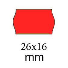 ROLLS 26X16WR-FLUO RED (1000)