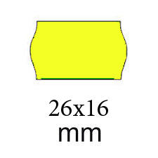 ROLLS 26X16WR-FLUO YELLOW (1000)