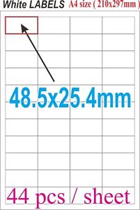 LABELS A4 48,5X25,4MM (100 SHEETS)