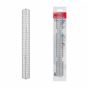 RULER FINGER GRIP CLEAR 30cm ERICHKRAUSE